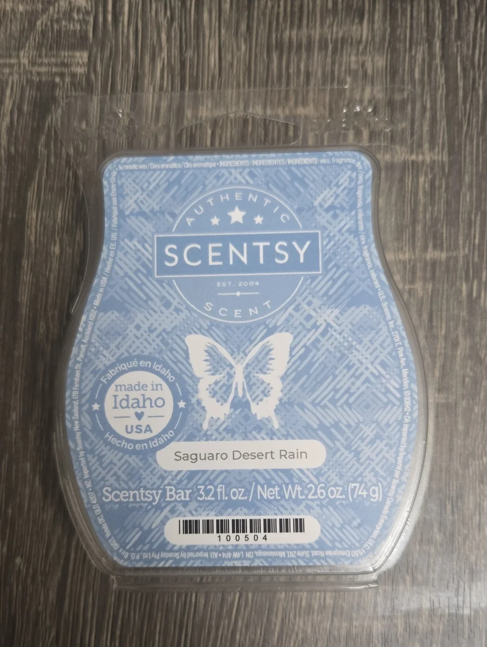 Scentsy Saguaro Desert Rain Wax Bar - Light Blue